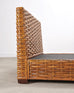 Ralph Lauren Style Organic Modern Woven Wicker Rattan Bed