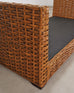 Ralph Lauren Style Organic Modern Woven Wicker Rattan Bed