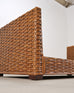 Ralph Lauren Style Organic Modern Woven Wicker Rattan Bed