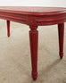 French Louis XVI Style Lacquered Oval Cane Bench