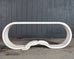 Maitland Smith Tesselated Stone Bronze Ribbon Console Table