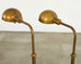 Pair of Patinated Brass Adjustable Pharmacy Floor Lamps