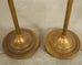 Pair of Patinated Brass Adjustable Pharmacy Floor Lamps