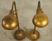 Pair of Patinated Brass Adjustable Pharmacy Floor Lamps