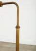 Pair of Patinated Brass Adjustable Pharmacy Floor Lamps