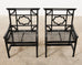Set of Four Chinese Chippendale Style English Iron Garden Chairs