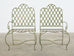 Set of Five Rose Tarlow Style Iron Lattice Garden Chairs