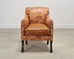 Rose Tarlow Regency Sabreleg Arm Chair with Safari Fabric