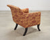 Rose Tarlow Regency Sabreleg Arm Chair with Safari Fabric