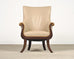 Rose Tarlow Faringale Leather Wing Chair and Ottoman