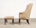 Rose Tarlow Faringale Leather Wing Chair and Ottoman