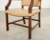 Set Eight Rose Tarlow Walnut Leather Glenna Dining Chairs