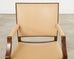 Set Eight Rose Tarlow Walnut Leather Glenna Dining Chairs