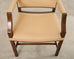 Set Eight Rose Tarlow Walnut Leather Glenna Dining Chairs