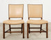Set Eight Rose Tarlow Walnut Leather Glenna Dining Chairs