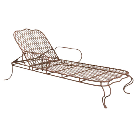 Rose Tarlow Melrose House Twig Iron Garden Chaise Lounge