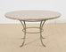 Rose Tarlow Iron Twig Stone Top Garden Dining Suite