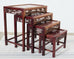 Set of Four Diminutive Chinese Export Hardwood Nesting Tables