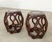 Pair of Chinese Rosewood Drum Stools or Drink Tables