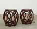 Pair of Chinese Rosewood Drum Stools or Drink Tables