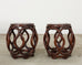 Pair of Chinese Rosewood Drum Stools or Drink Tables