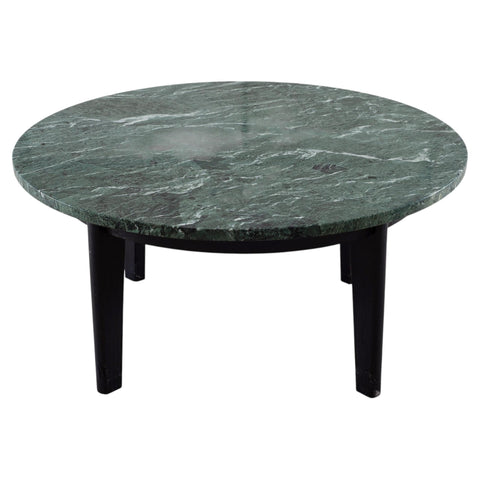 Italian Verde Antico Marble Round Coffee or Cocktail Table