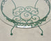 O.W. Lee American Regency Style Wrought Iron and Glass Scrolled Garden Table