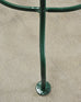 O.W. Lee American Regency Style Wrought Iron and Glass Scrolled Garden Table