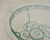 O.W. Lee American Regency Style Wrought Iron and Glass Scrolled Garden Table