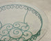 O.W. Lee American Regency Style Wrought Iron and Glass Scrolled Garden Table