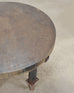 Industrial Style Round Machined Iron Center Table on Casters