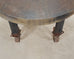 Industrial Style Round Machined Iron Center Table on Casters