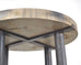Industrial Style Round Machined Iron Center Table on Casters
