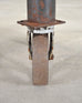 Industrial Style Round Machined Iron Center Table on Casters