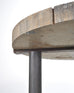 Industrial Style Round Machined Iron Center Table on Casters