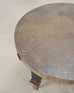 Industrial Style Round Machined Iron Center Table on Casters