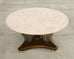 Midcentury Round Marble Top Pedestal Cocktail Table