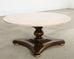 Midcentury Round Marble Top Pedestal Cocktail Table
