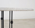 Italian Round Iron Carrara Marble Center or Garden Table