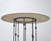 Italian Round Iron Carrara Marble Center or Garden Table