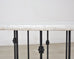 Italian Round Iron Carrara Marble Center or Garden Table