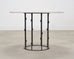 Italian Round Iron Carrara Marble Center or Garden Table