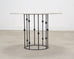 Italian Round Iron Carrara Marble Center or Garden Table
