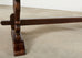 Country French Provincial Oak Farmhouse Dining Table Demilune Ends