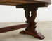 Country French Provincial Oak Farmhouse Dining Table Demilune Ends