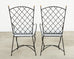 Set of Six Mario Papperzini Style Iron Garden Dining Chairs