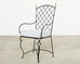 Set of Six Mario Papperzini Style Iron Garden Dining Chairs