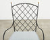 Set of Six Mario Papperzini Style Iron Garden Dining Chairs