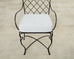 Set of Six Mario Papperzini Style Iron Garden Dining Chairs