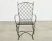 Set of Six Mario Papperzini Style Iron Garden Dining Chairs